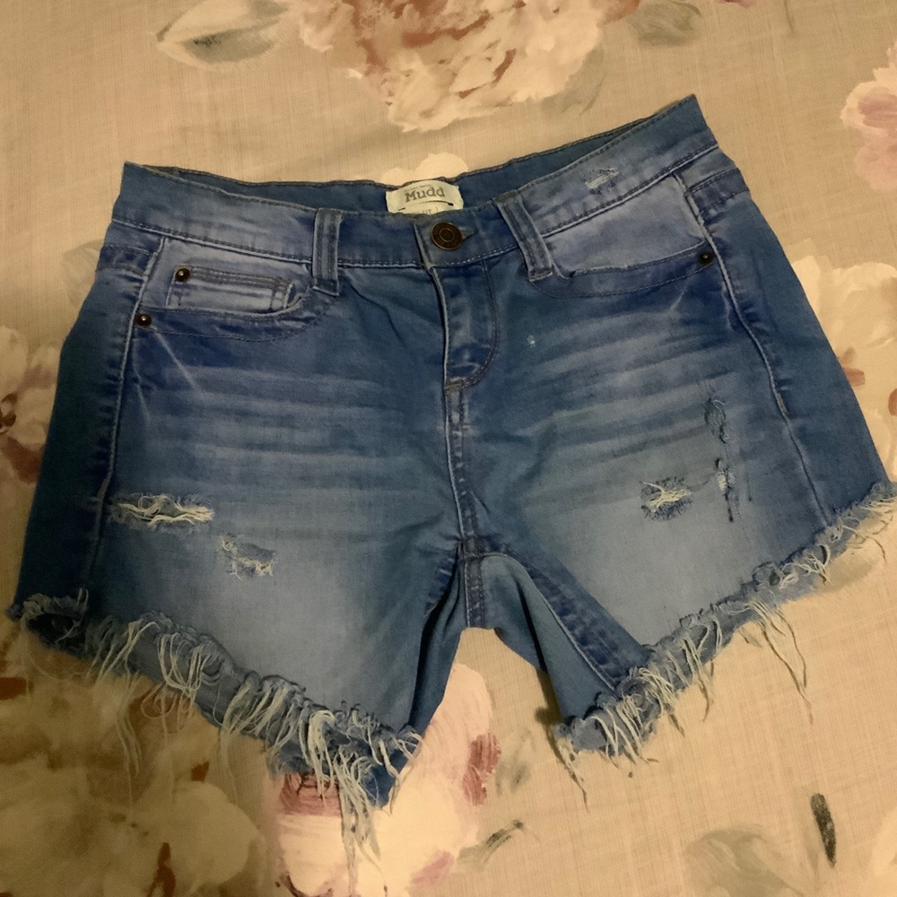Distressed Denim Shorts | Mudd